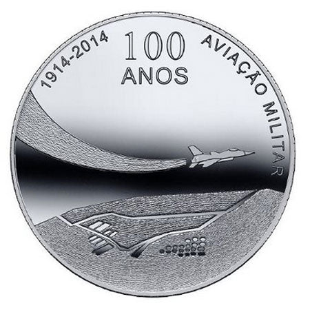 Portogallo 2,50€ 100 Anni di Aviazione Militare Argento Proof 2014