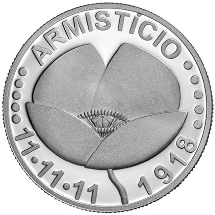 Portogallo 5€ 100 Anni dell'Armistizio Argento Proof 2018