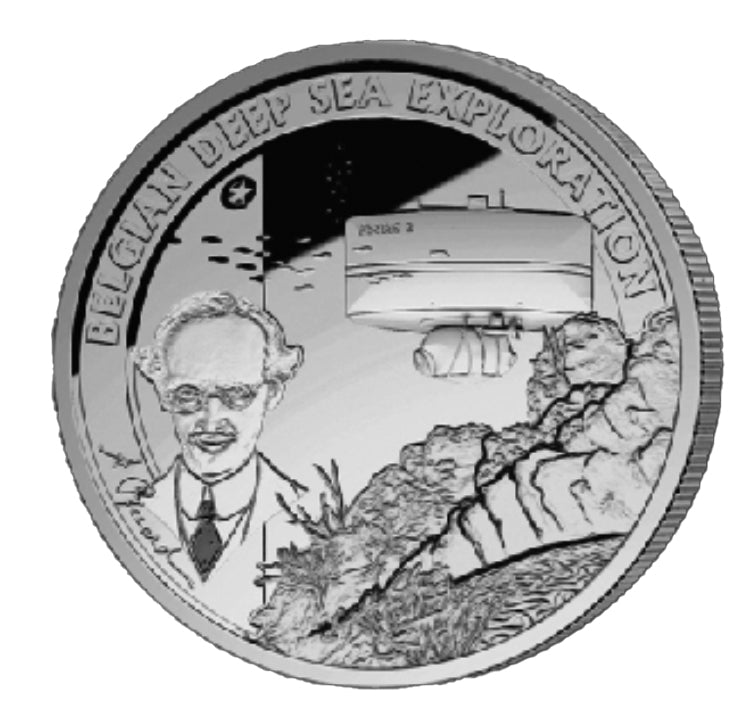 Belgio 10€ "Il professor Piccard e il batiscafo" Argento prova 2011